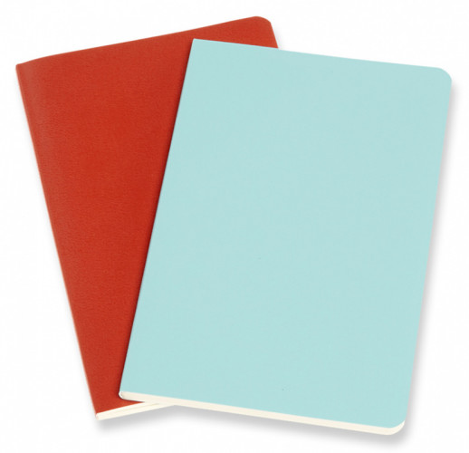Блокнот Moleskine VOLANT QP711F16B24 Pocket 90x140мм 80стр. линейка мягкая обложка оранжевый/голубой (2шт)