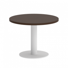 Home Office Стол журнальный круглый VR.SP-5-60.1G Венге/Белый металл 600*600*450