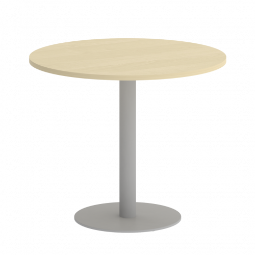 Home Office Стол круглый VR.SP-5-90.1 Клён/Серый металл 900*900*750