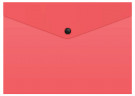 Конверт на кнопке Бюрократ -PK803TA5PINK A5 гориз. пластик 0.15мм коралловый