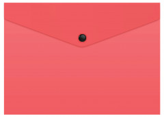 Конверт на кнопке Бюрократ -PK803TA5PINK A5 гориз. пластик 0.15мм коралловый