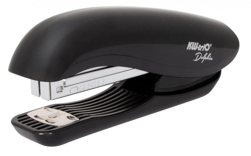 Степлер Kw-Trio 05665black Dolphin 24/6 26/6 (20листов) черный 150скоб металл/пластик