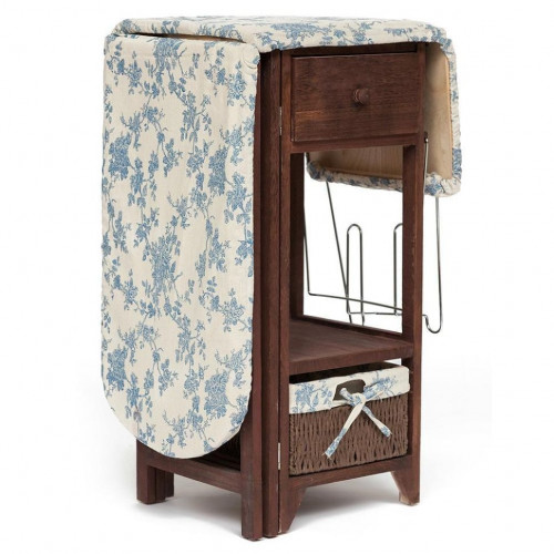 Гладильный комод с 1 корзиной и 1 ящиком Secret De Maison LA GRAN (mod.XD1156), дерево павловния, мдф, 124х33х74см, brown (коричневый)