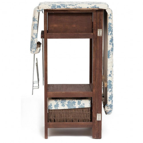 Гладильный комод с 1 корзиной и 1 ящиком Secret De Maison LA GRAN (mod.XD1156), дерево павловния, мдф, 124х33х74см, brown (коричневый)