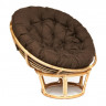 Кресло "PAPASAN ECO"  P115-1/SP STD / c подушкой, ремешками /, Natural (натуральный), ткань Коричневый, 3М7-147