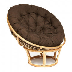 Кресло &quot;PAPASAN ECO&quot;  P115-1/SP STD / c подушкой, ремешками /, Natural (натуральный), ткань Коричневый, 3М7-147