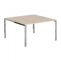 Стол 2-х местный XGWST 1414.1 Бук Тиара/Нержавеющая сталь 1400х1406х750 XTEN GLOSS