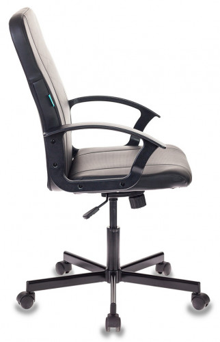 Кресло Бюрократ CH-551 черный Leather Black эко.кожа крестов. металл черный