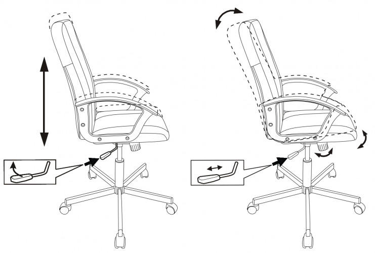 Кресло Бюрократ CH-551 черный Leather Black эко.кожа крестов. металл черный