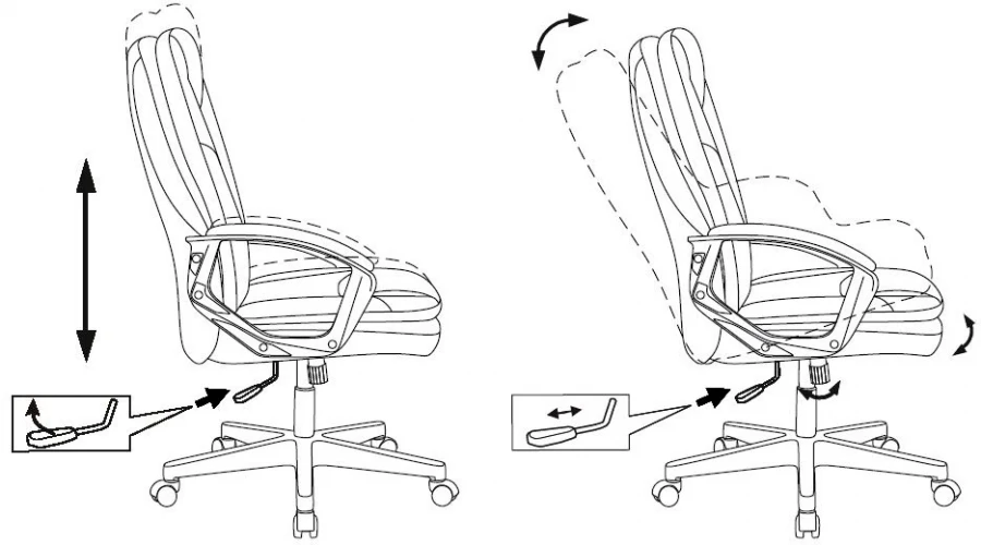 Кресло руководителя Бюрократ CH-868N черный эко.кожа крестов. пластик