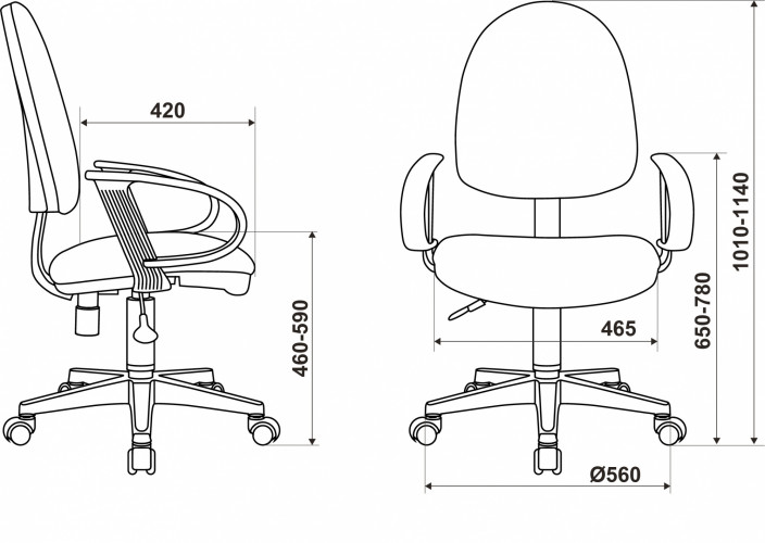 Кресло Бюрократ CH-300 черный 3C11 крестов. пластик