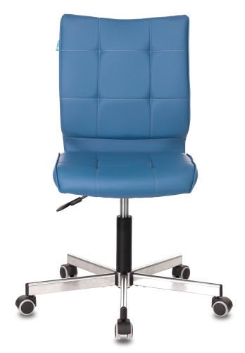 Кресло Бюрократ CH-330M синий Orion-03 эко.кожа крестов. металл хром