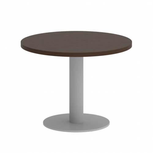 Home Office Стол журнальный круглый VR.SP-5-60.1G Венге/Серый металл 600*600*450