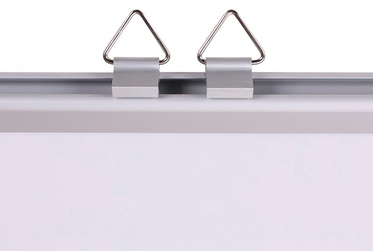 Доска магнитно-маркерная Deli 7865B лак белый 90x120см алюминиевая рама алюминий с аксессуарами