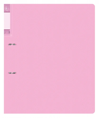 Папка на 2-х D-кольцах Бюрократ Gems GEM0812/2RPIN A4 пластик 0.7мм кор.32мм торц.карм с бум. встав розовый аметист