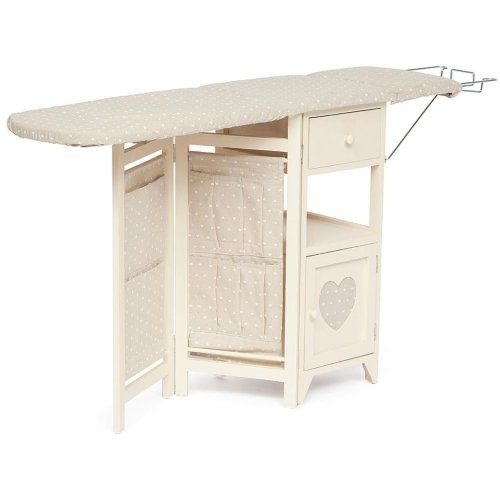 Гладильный комод с 2 ящиками Secret De Maison AMANT  (mod. XD1268), дерево павловния, мдф, 126х30х72см, butter white (слоновая кость)