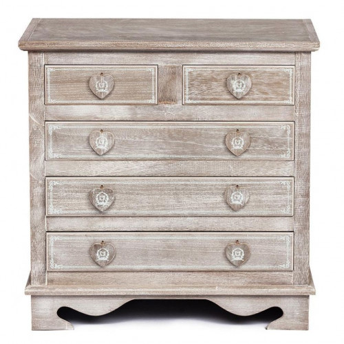 Комод Secret De Maison Lilou (mod. 63100), дерево павловния, мдф, 74х37,5х74см, Античный коричневый