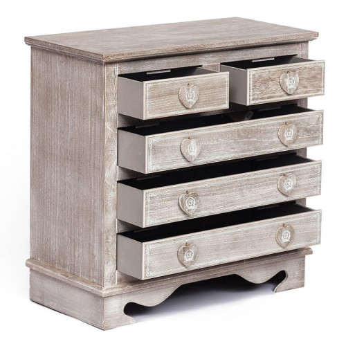 Комод Secret De Maison Lilou (mod. 63100), дерево павловния, мдф, 74х37,5х74см, Античный коричневый