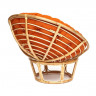 Кресло "PAPASAN ECO"  P115-1/SP STD / c подушкой, ремешками /, Natural (натуральный), ткань Оранжевый, С 23