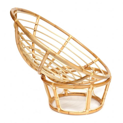 Кресло "PAPASAN ECO"  P115-1/SP STD / c подушкой, ремешками /, Natural (натуральный), ткань Оранжевый, С 23