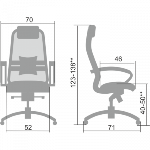 Кресло Метта Samurai S-1.04 MPES коричневый, сетчатая ткань