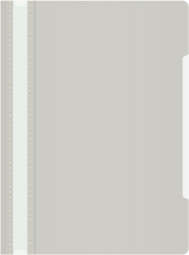 Папка-скоросшиватель Бюрократ -PS20GREY A4 прозрач.верх.лист пластик серый 0.12/0.16