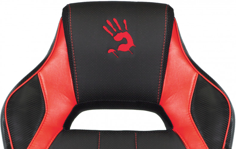 Кресло игровое A4Tech Bloody GC-300 черный/красный эко.кожа/ткань крестов.