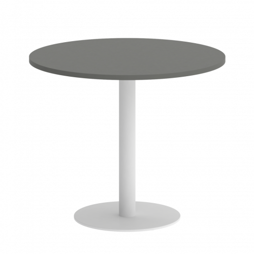 Home Office Стол круглый VR.SP-5-90.1 Металлик/Белый металл 900*900*750