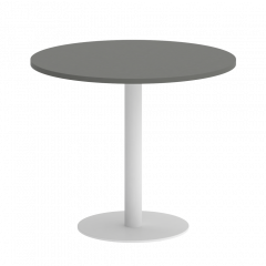 Home Office Стол круглый VR.SP-5-90.1 Металлик/Белый металл 900*900*750