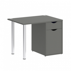 Home Office Стол письменный VR.SP-3-98.1 Металлик/Хром опоры 980*720*750