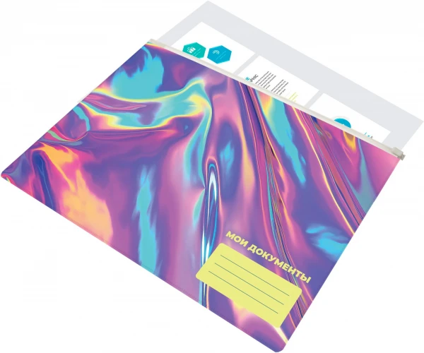 Папка на молнии ZIP Silwerhof OIL A4+ ПВХ 0.25мм