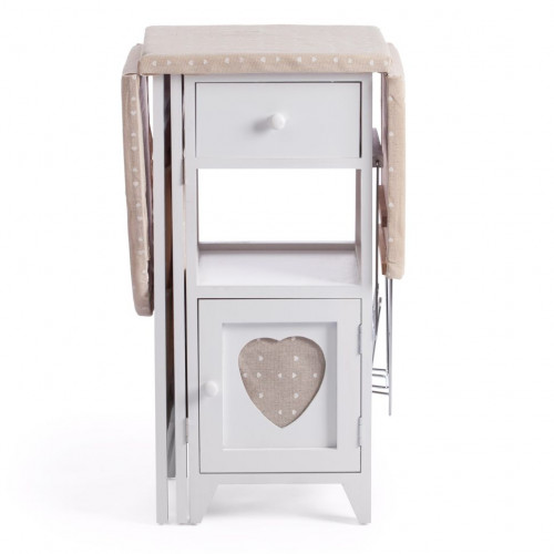 Гладильный комод с 2 ящиками Secret De Maison AMANT  (mod. XD1268), дерево павловния, мдф, 126х30х72см, white (белый)