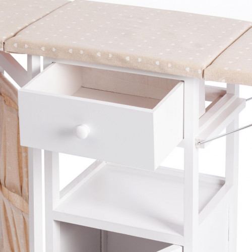 Гладильный комод с 2 ящиками Secret De Maison AMANT  (mod. XD1268), дерево павловния, мдф, 126х30х72см, white (белый)