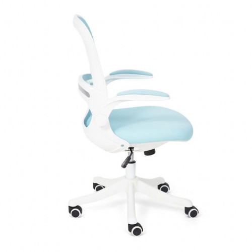 Кресло Happy white, ткань, голубой