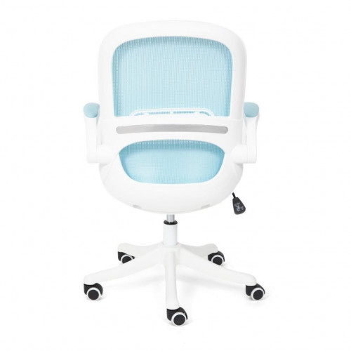 Кресло Happy white, ткань, голубой