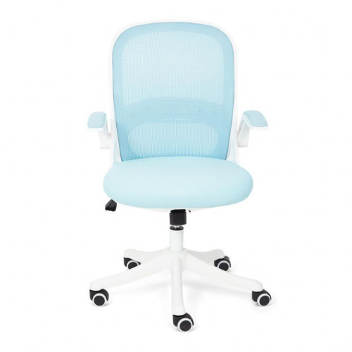 Кресло Happy white, ткань, голубой