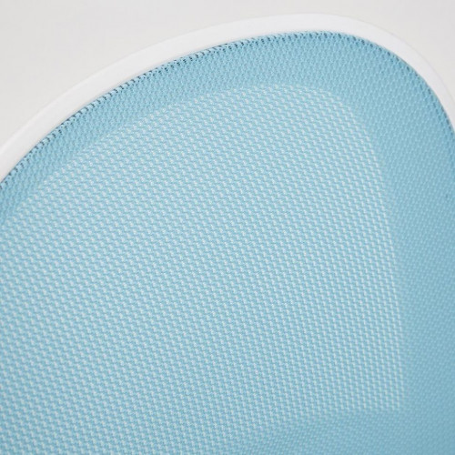 Кресло Happy white, ткань, голубой