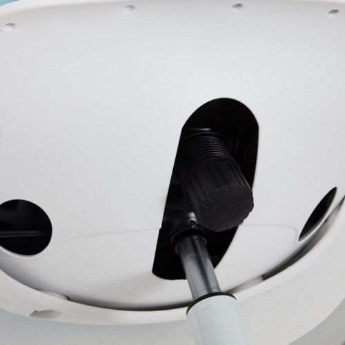 Кресло Happy white, ткань, голубой