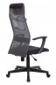 Кресло руководителя Бюрократ KB-8 темно-серый TW-04 TW-12 сетка/ткань с подголов. крестов. пластик