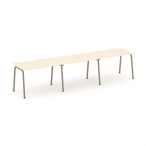 Estetica Рабочая станция на 3 места ES.RS-3.2-VK Сатин/Латте металл 3540*730*750