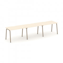 Estetica Рабочая станция на 3 места ES.RS-3.2-VK Сатин/Латте металл 3540*730*750