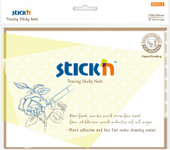 Блок самоклеящийся пластиковый Stick`n Tracing Sticky Notes 21820 200х150мм 30лист. белый прозрачный