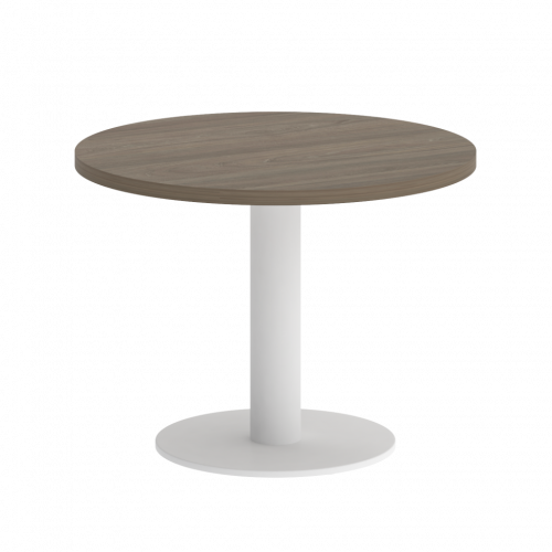 Home Office Стол журнальный круглый VR.SP-5-60.1G Вяз/Белый металл 600*600*450