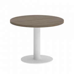 Home Office Стол журнальный круглый VR.SP-5-60.1G Вяз/Белый металл 600*600*450