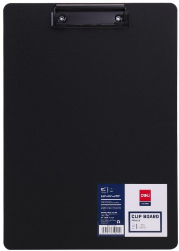 Папка клип-борд Deli EF75422 A4 полипропилен вспененный черный
