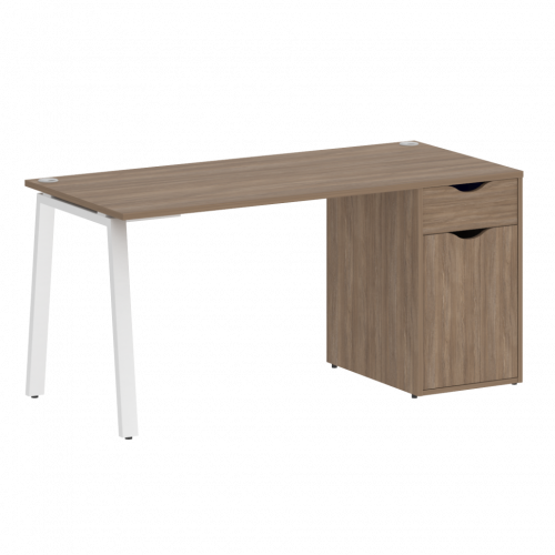 Home Office Стол письменный VR.SP-3-158.1.A Дуб аризона/Белый металл 1580*720*750