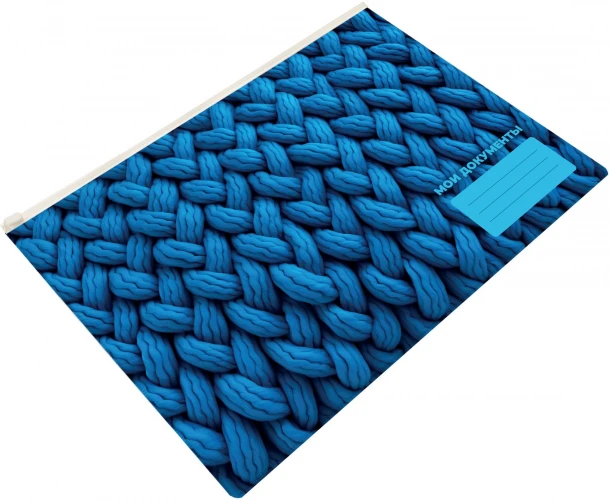 Папка на молнии ZIP Silwerhof FABRIC A4+ ПВХ 0.25мм