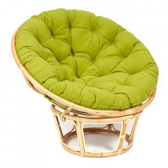 Кресло &quot;PAPASAN ECO&quot;  P115-1/SP STD / c подушкой, ремешками /, Natural (натуральный), флок Олива, 23
