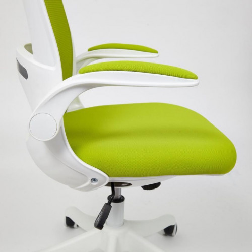 Кресло Happy white, ткань, зеленый