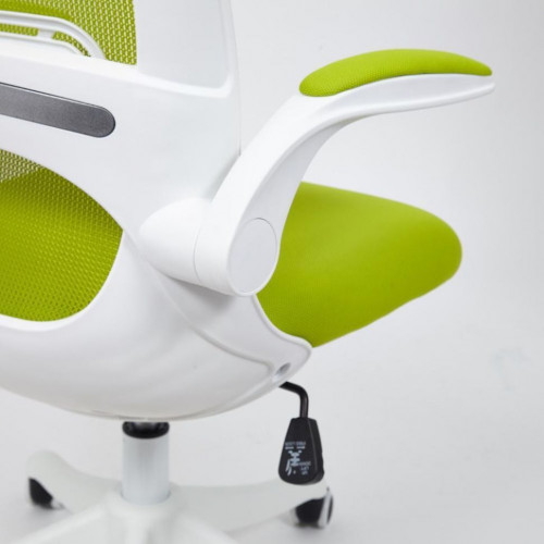 Кресло Happy white, ткань, зеленый